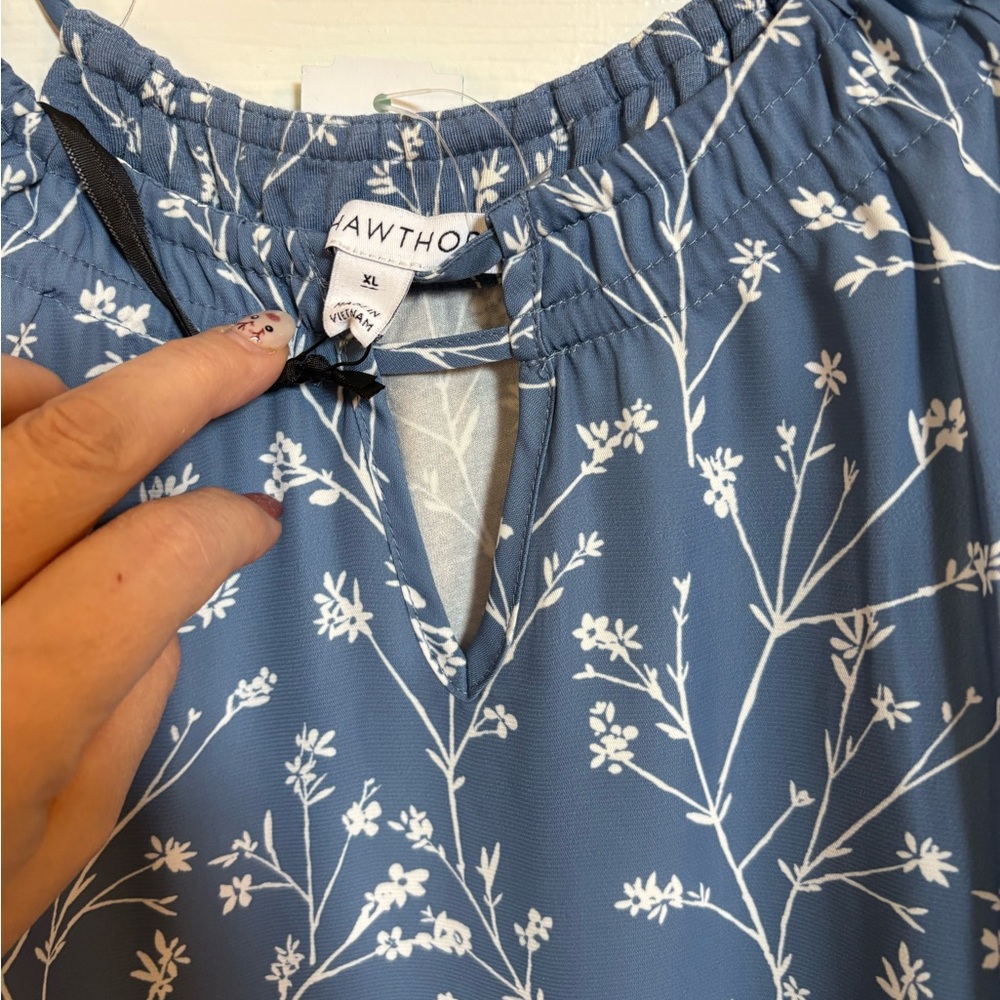 Hawthorn Blue Floral Blouse